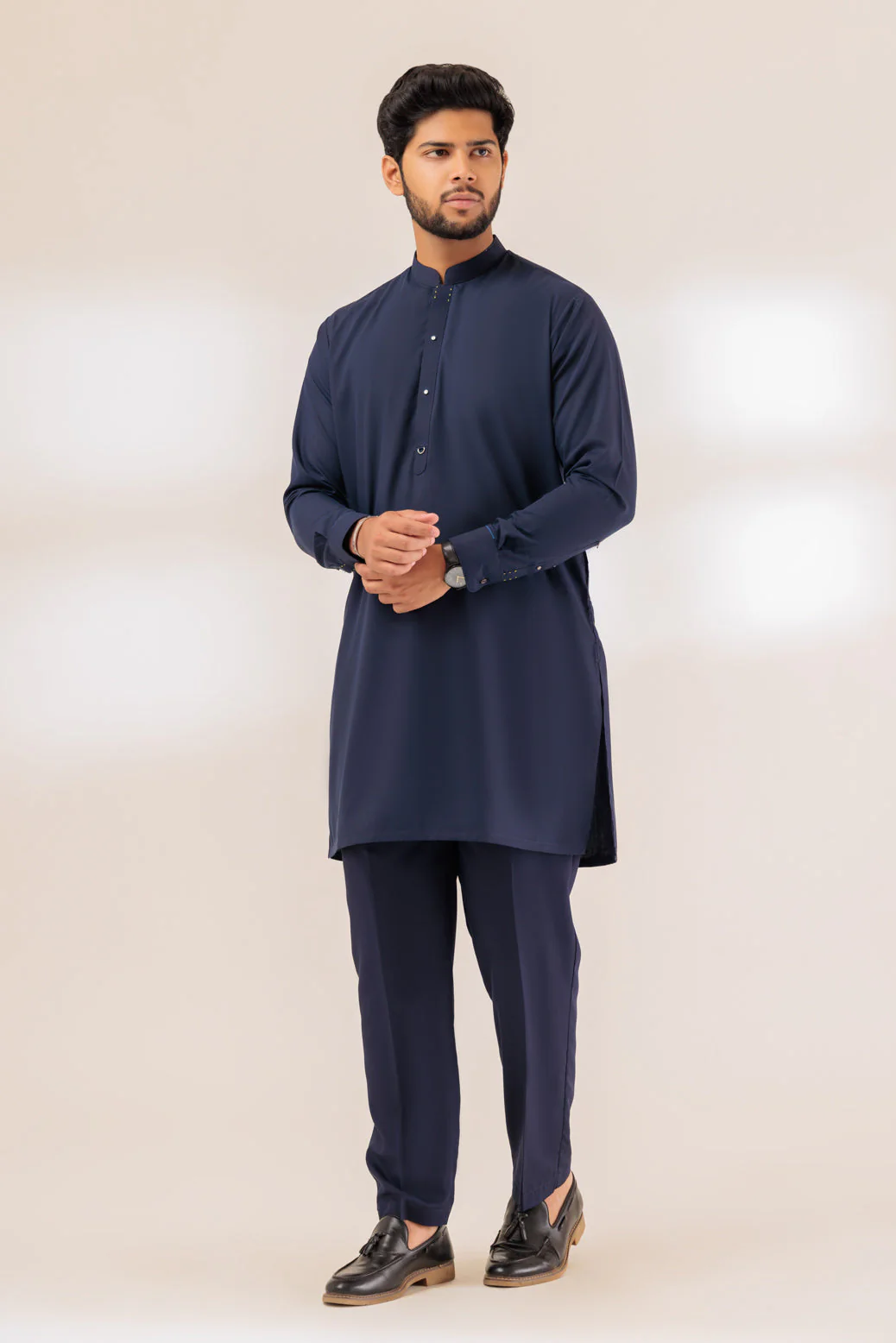 H-GLASS-BLENDED-KURTA PAJAMA TROUSER - (KSS23-056) - Image 3