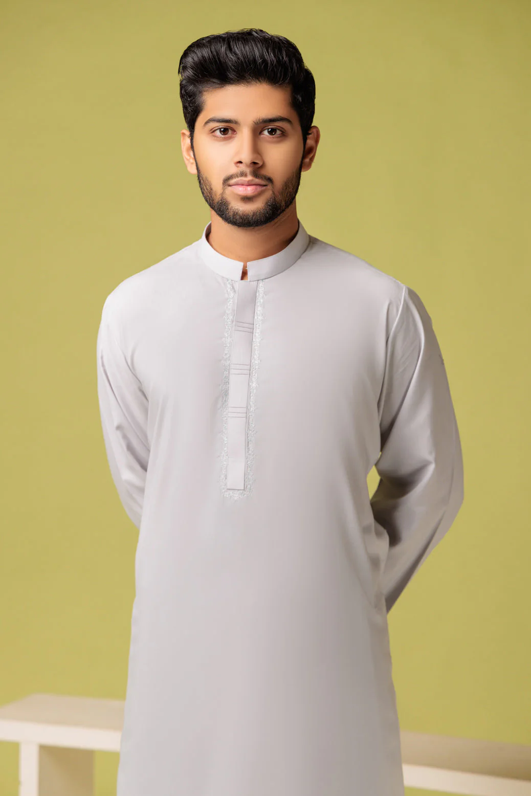 ICE-GREY-BLENDED-KURTA SHALWAR - (KSRS23-096) - Image 2