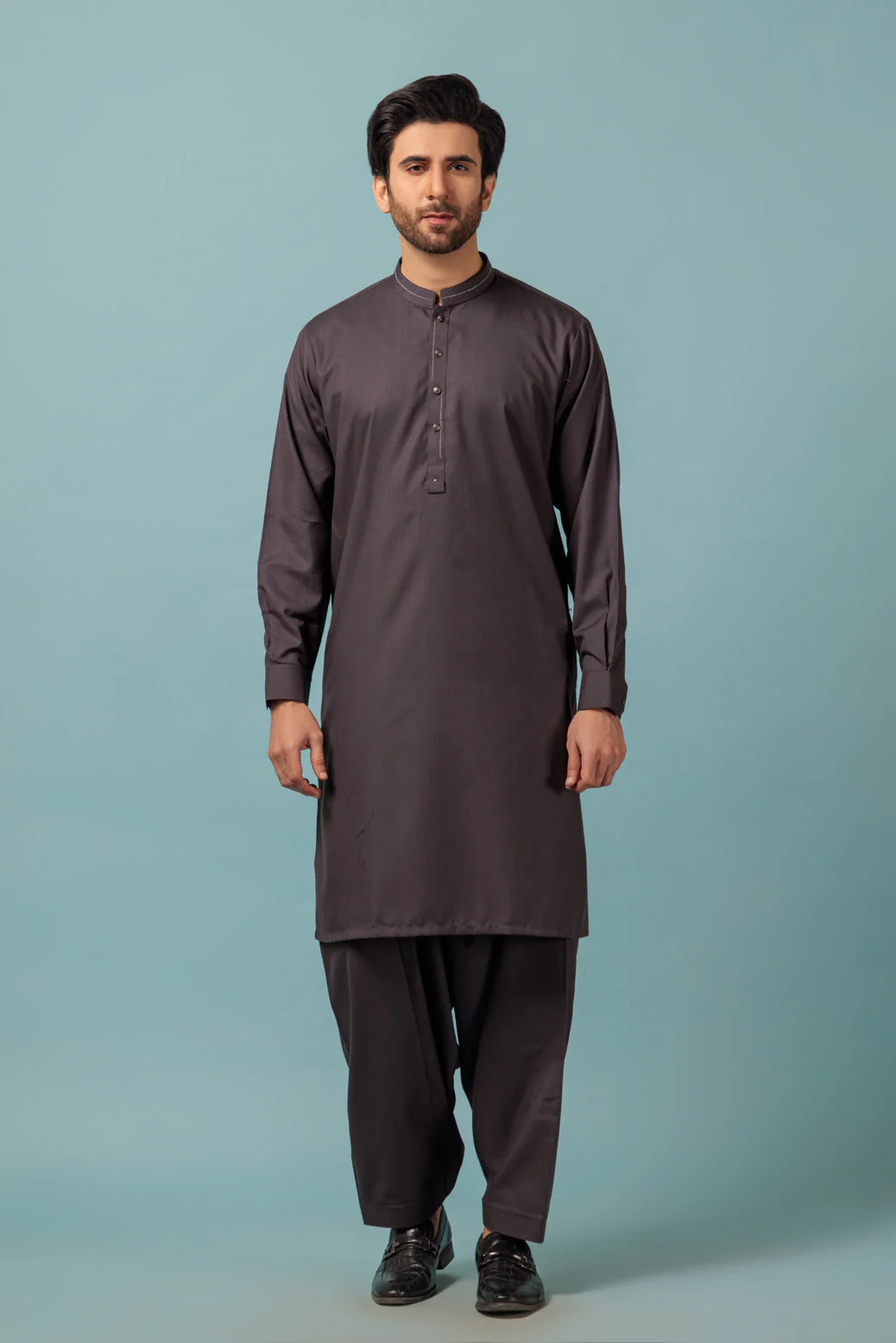 INDIGO-BLENDED-KURTA SHALWAR - (KSRW23-028) - Image 4