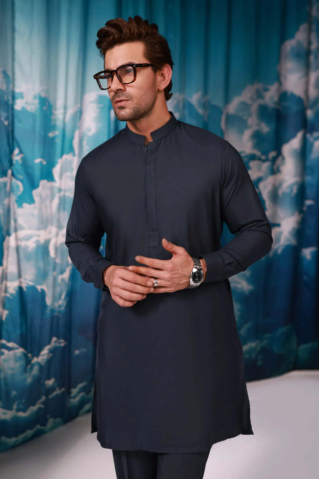 IRON-BLENDED-KURTA SHALWAR - (KSW24-017) - Image 2