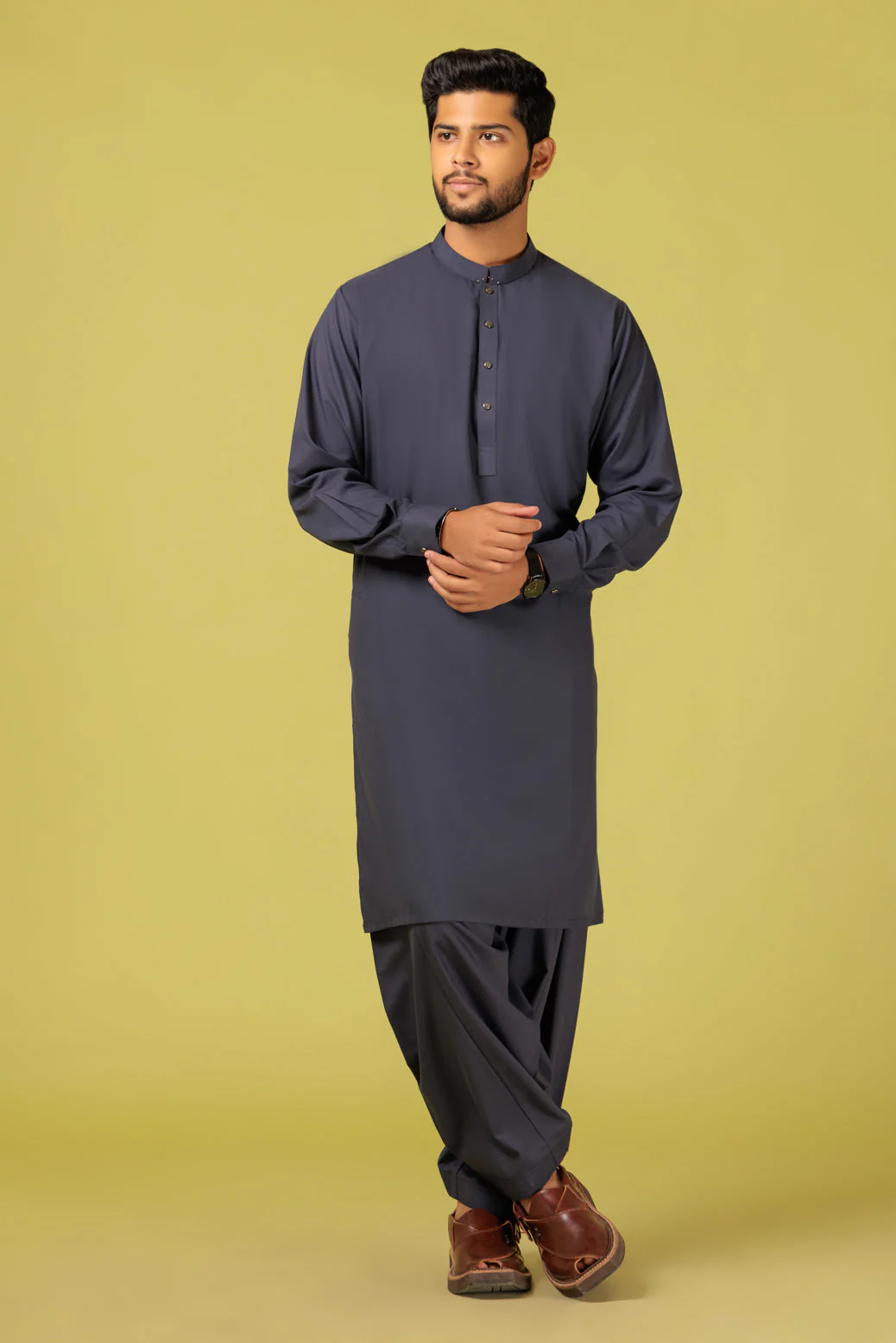 IRON-ORE-BLENDED-KURTA SHALWAR - (KSRB23-022) - Image 2