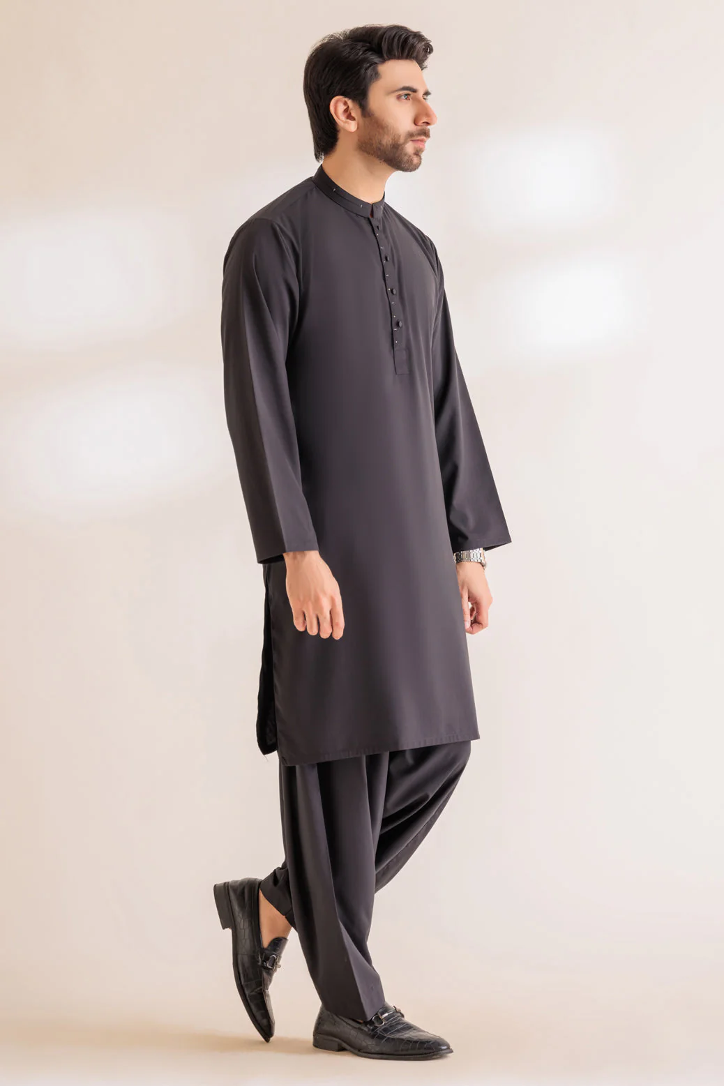 J-BLACK-BLENDED-KURTA SHALWAR - (KSRS24-004) - Image 4