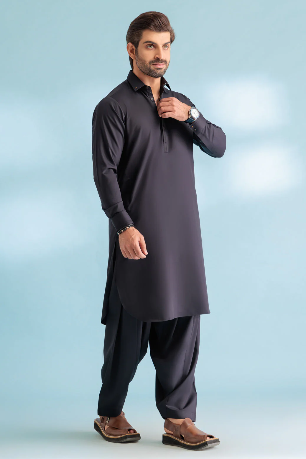 J-BLACK-BLENDED-SHALWAR SUIT - (GSSW23-091) - Image 4
