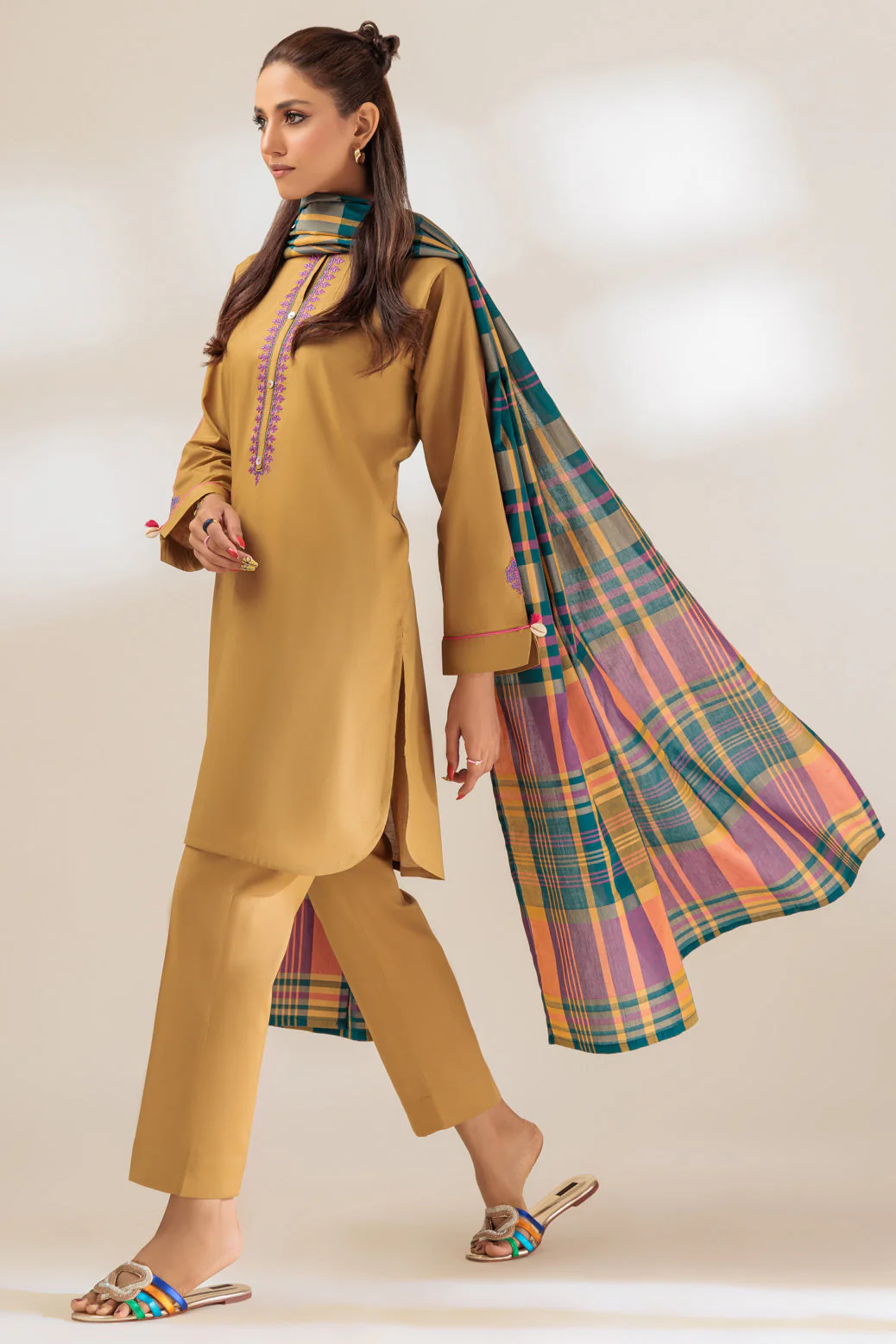 KHAKI-CAMBRIC-3 PIECE (SRLS233P02) - Image 3