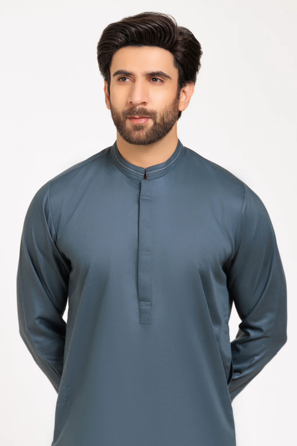 S-GREEN-BLENDED-KURTA SHALWAR - (KSRW24-036) - Image 2