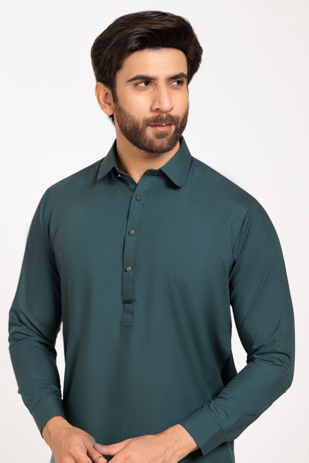 D-GREEN-BLENDED-KURTA TROUSER - (KSW24-026) - Image 4