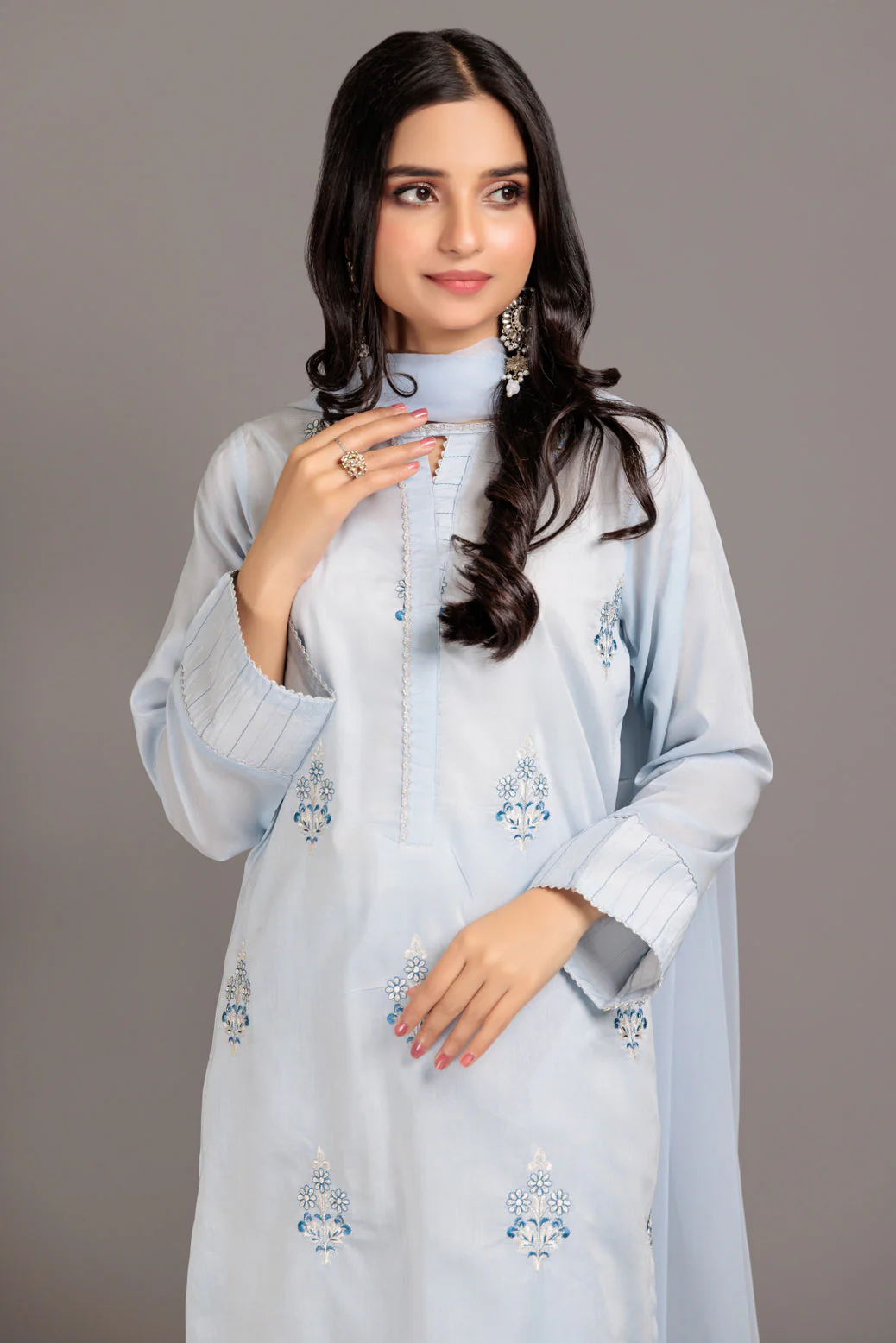 L-BLUE-CAMBRIC-3 PIECE (SHS233P02) - Image 2
