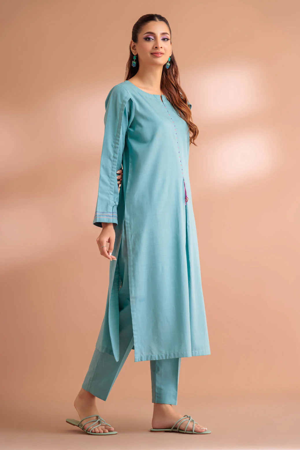 L-BLUE-KHADDAR-2 PIECE (WS1232P10) - Image 3