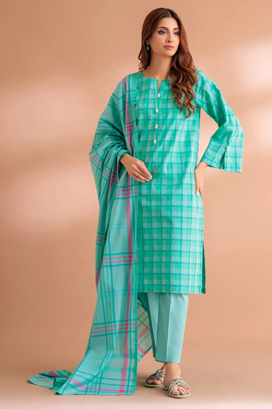 L-BLUE-YARN DYED-3 PIECE (SS2243P04) - Image 3