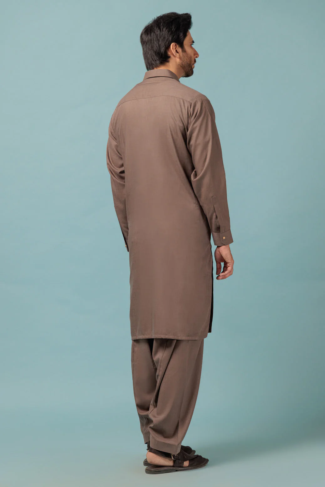 L-BROWN-BLENDED-KURTA SHALWAR - (KSRW23-031) - Image 5