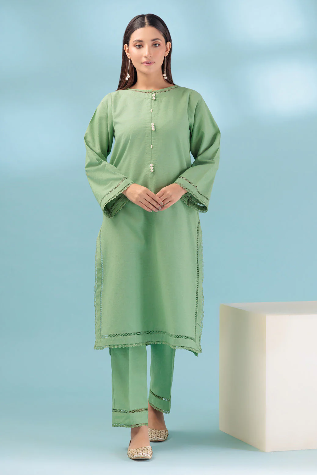 L-GREEN-JACQUARD-2 PIECE (WS6232P25) - Image 3