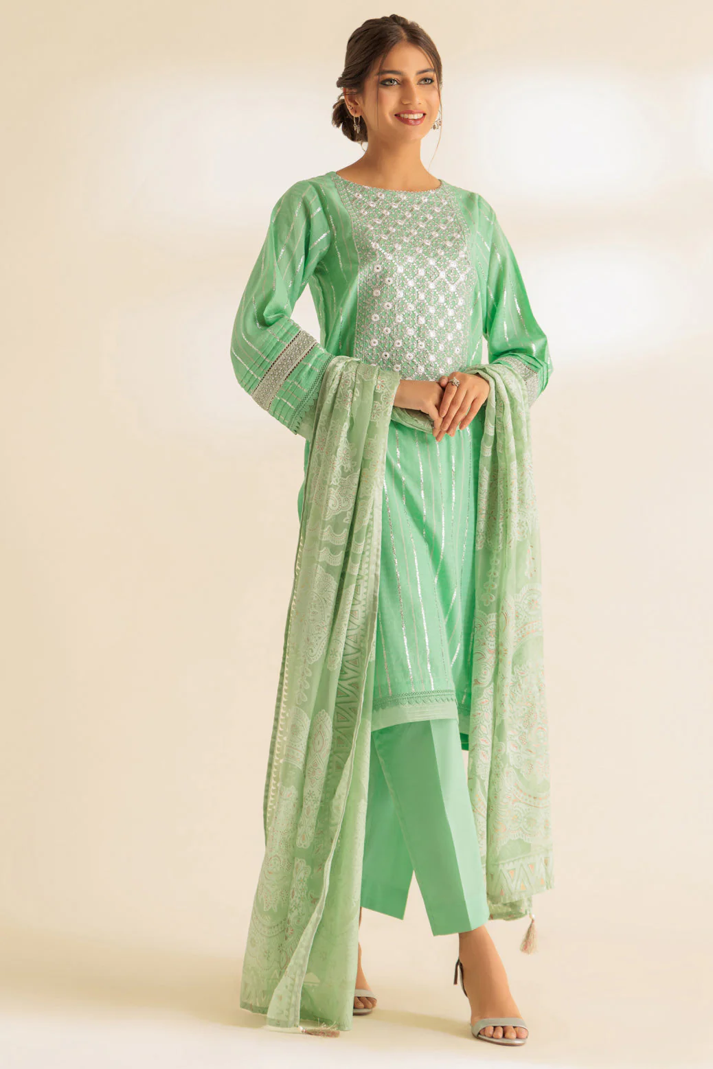 L-GREEN-JACQUARD-3 PIECE (SS5243P35) - Image 4