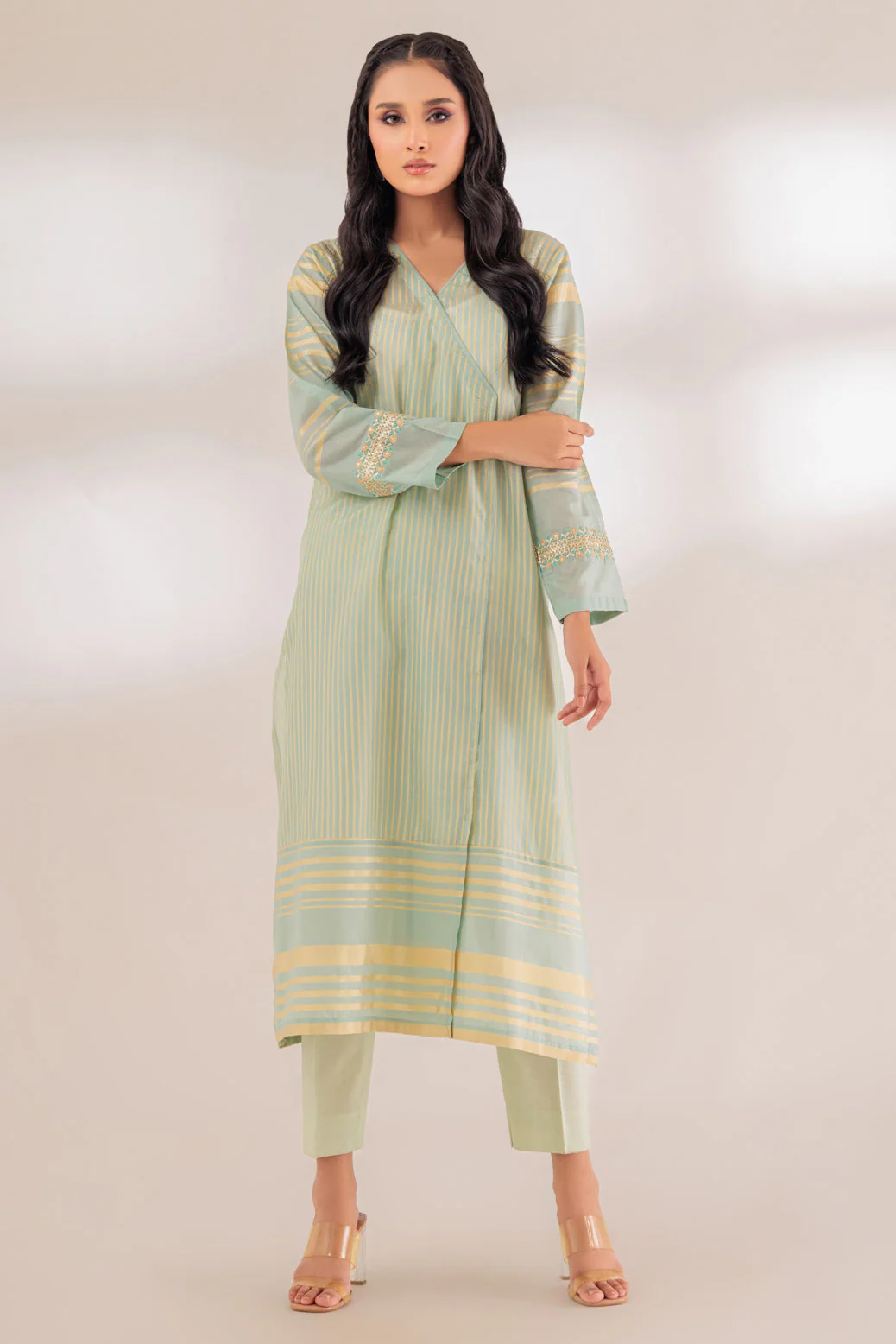 L-GREEN-ZARI-1 PIECE (SAS231P05) - Image 3