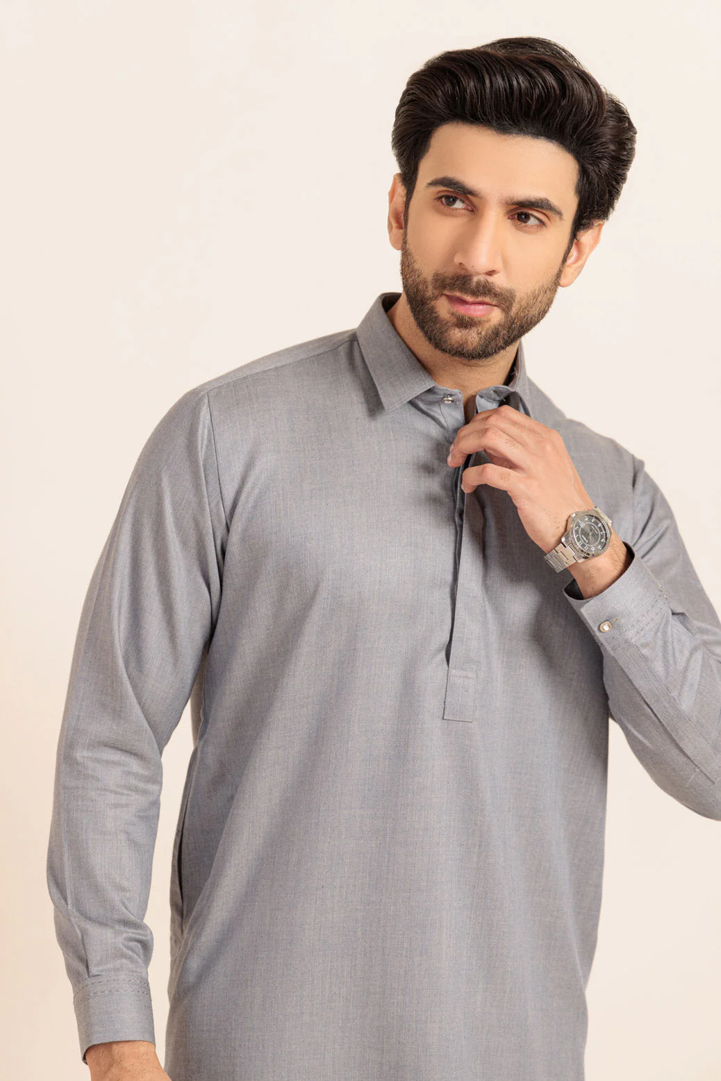 L-GREY-BLENDED-SHALWAR SUIT - (GSSW24-013) - Image 3