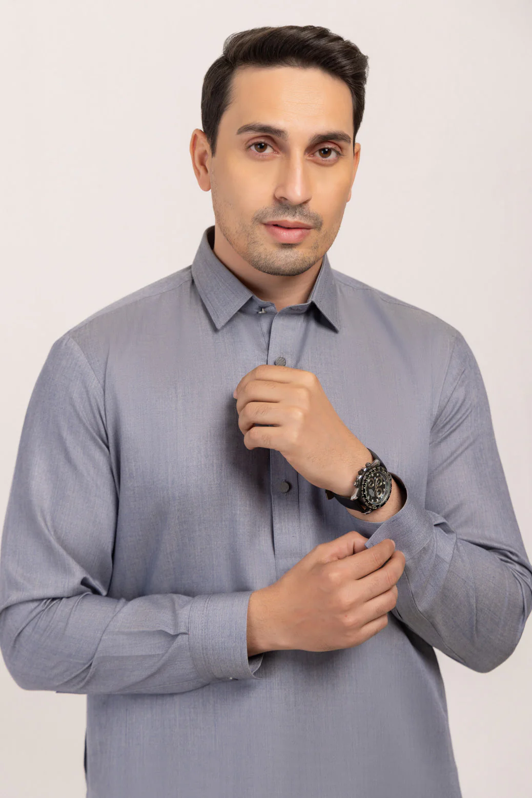 L-GREY-BLENDED-SHALWAR SUIT  - (GSSW24-024) - Image 2
