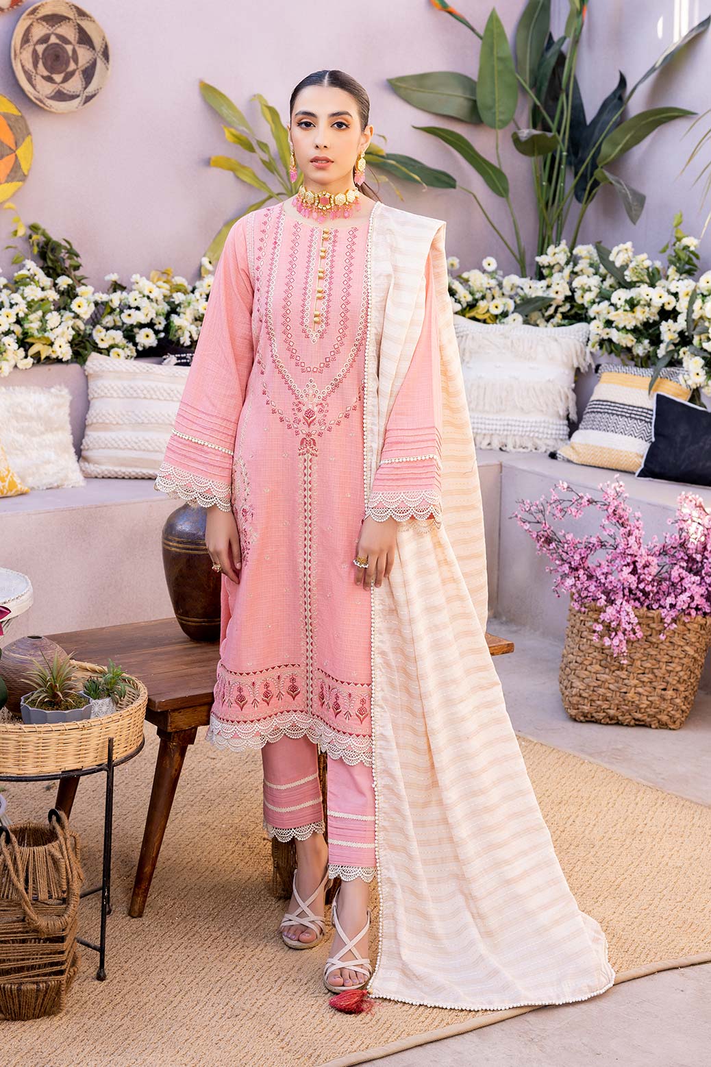 L-PINK-DOBBY-3 PIECE (TL1H233P02) - Image 3