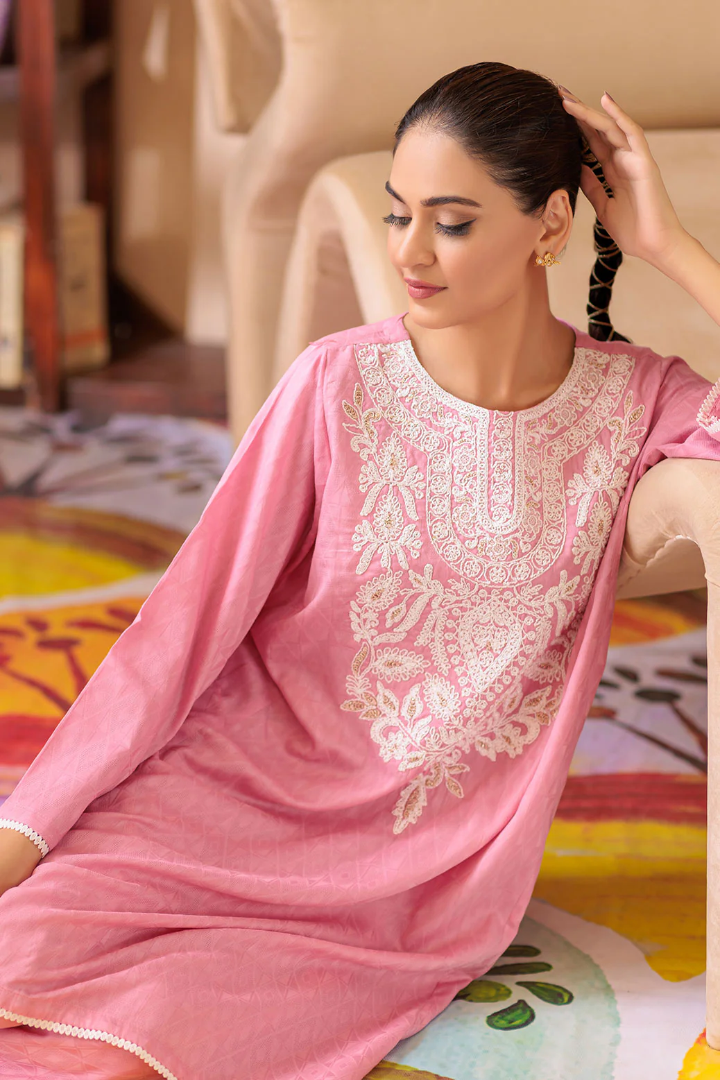L-PINK-JACQUARD-2 PIECE (JSS232P02) - Image 4