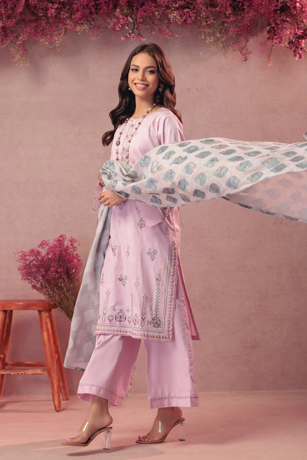 L-PINK-JACQUARD-3 PIECE (6S24C3P133) - Image 3
