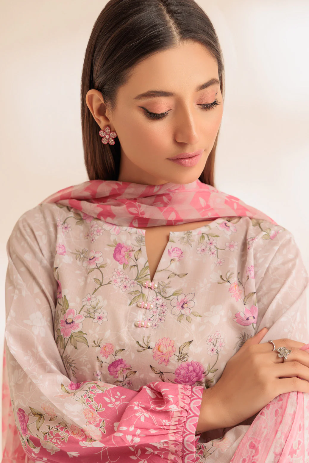 L-PINK-LAWN-3 PIECE (SS2243P101) - Image 2