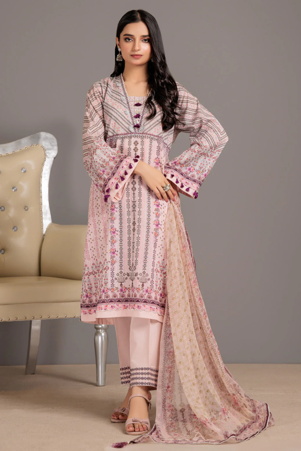 L-PINK-LAWN-3 PIECE (SSS233P40) - Image 4
