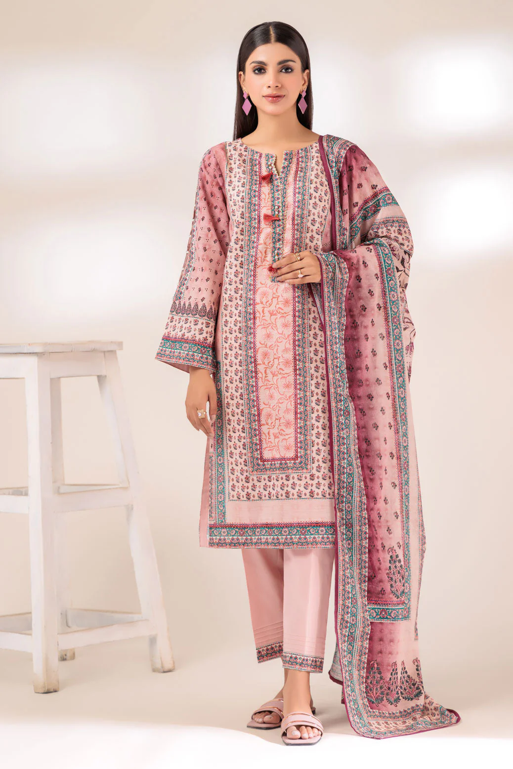 L-PINK-LAWN-3 PIECE (SSS233P93) - Image 4