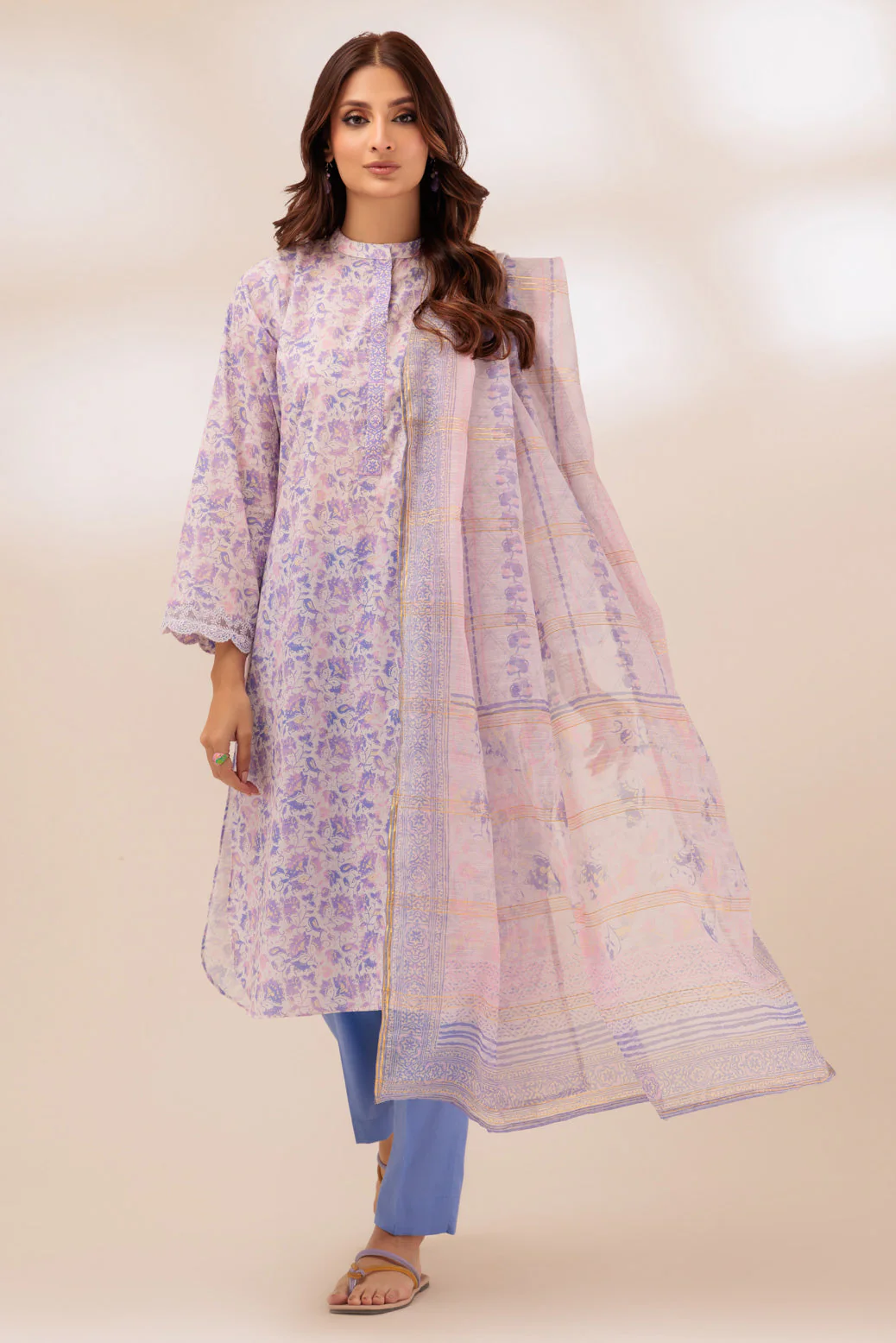 L-PURPLE-CAMBRIC-3 PIECE (PWS1233P08) - Image 2
