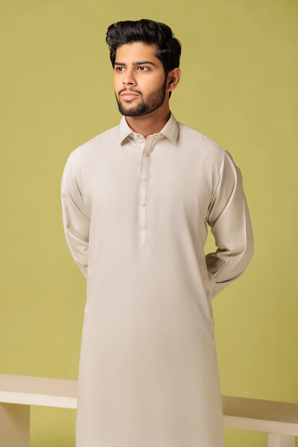 L-TAN-BLENDED-KURTA SHALWAR - (KSRS23-100) - Image 2