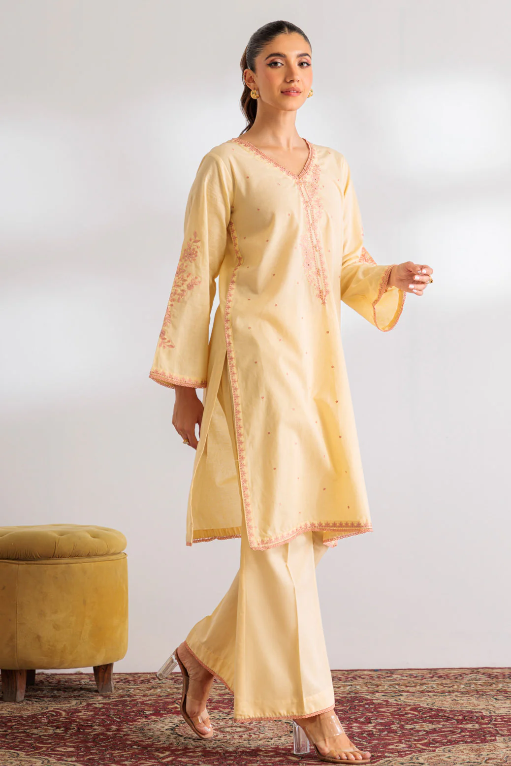 LEMON-JACQUARD-2 PIECE (BS6242P11) - Image 4