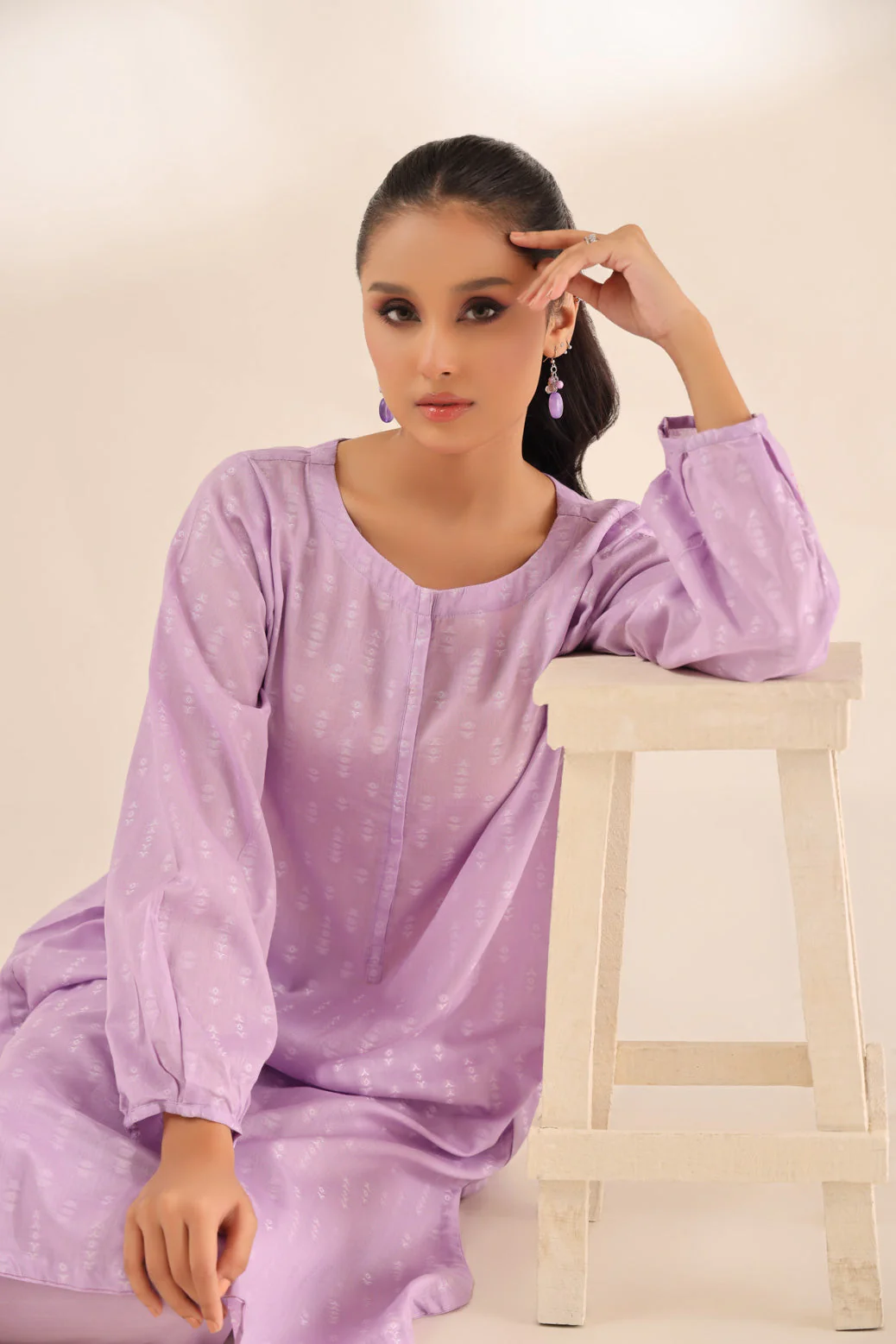 LILAC-JACQUARD-2 PIECE (SSS232P55) - Image 2