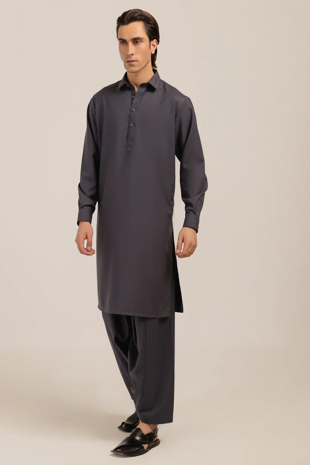 M-GREY-BLENDED-KURTA SHALWAR - (KSRW24-023) - Image 2