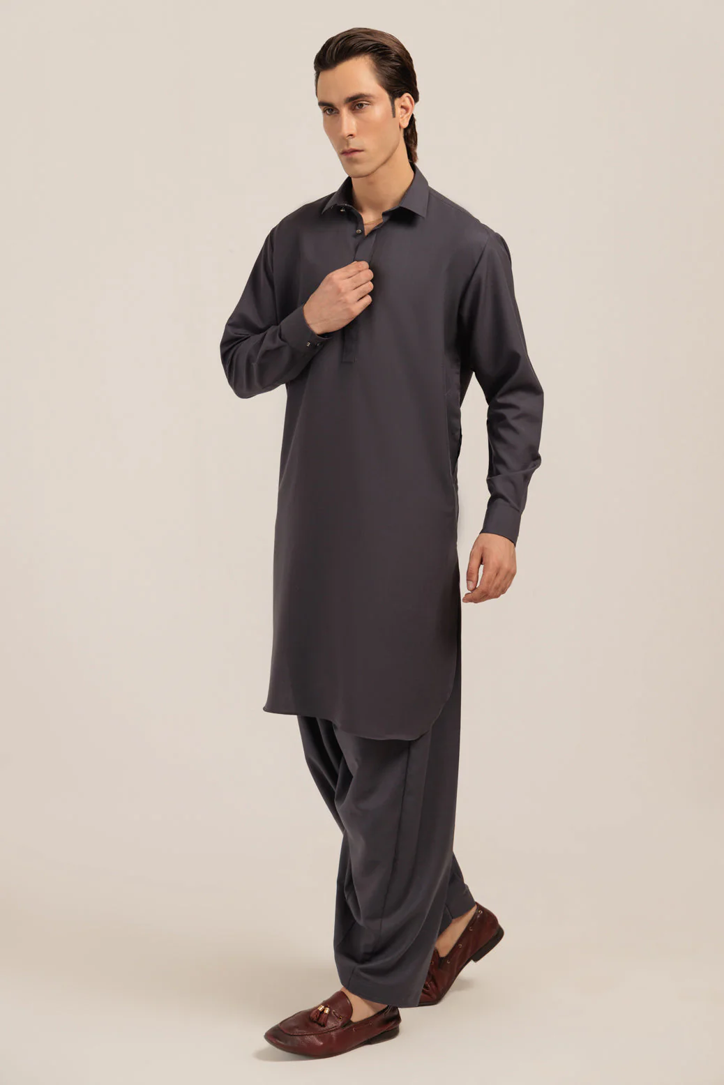 M-GREY-BLENDED-SHALWAR SUIT  - (GSSW24-018) - Image 2