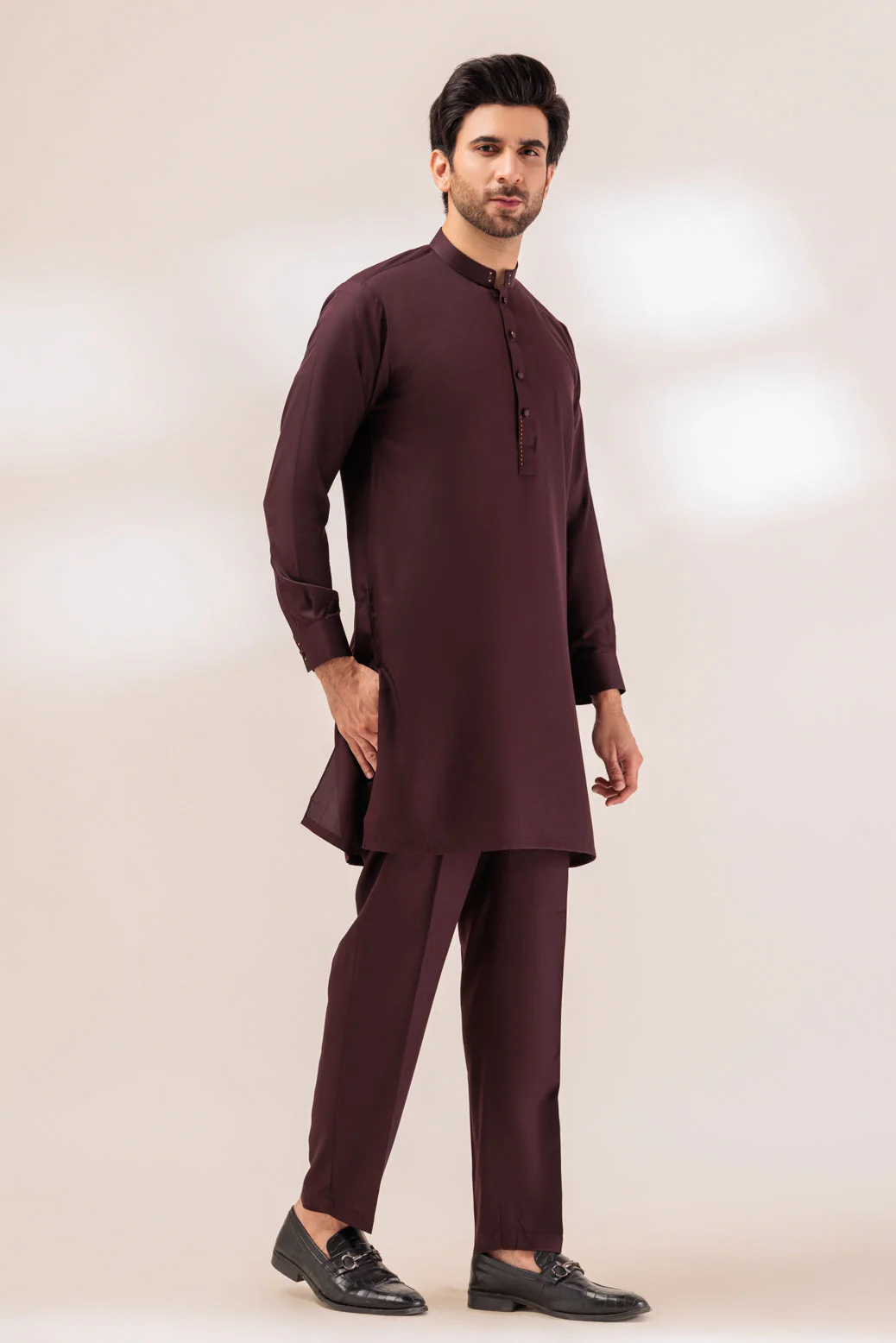 M-OAK-BLENDED-KURTA PAJAMA TROUSER - (KSW23-008) - Image 3