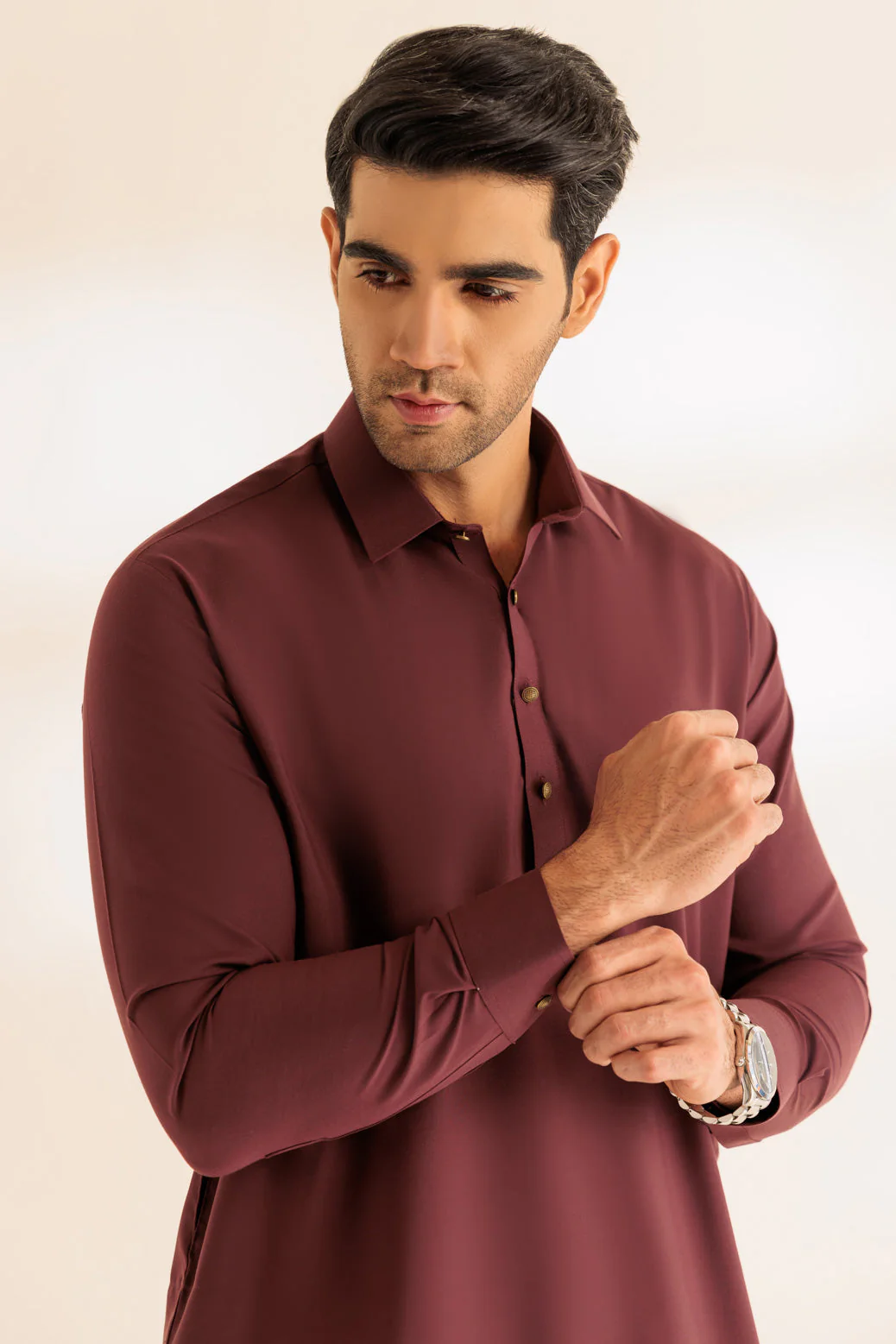 M-RED-BLENDED-SHALWAR SUIT - (GSSR24-002) - Image 4