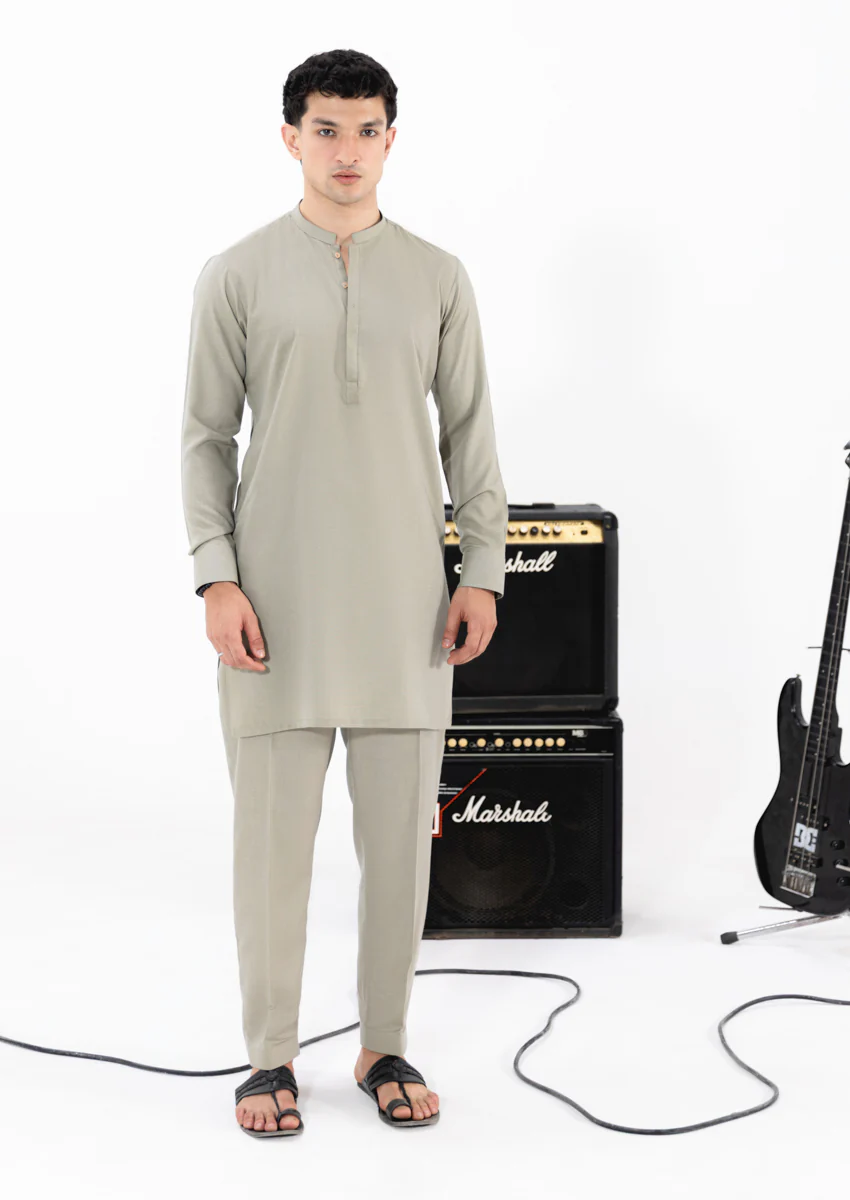 Olive-Blended-Kurta Trouser - (M25KPS2001)