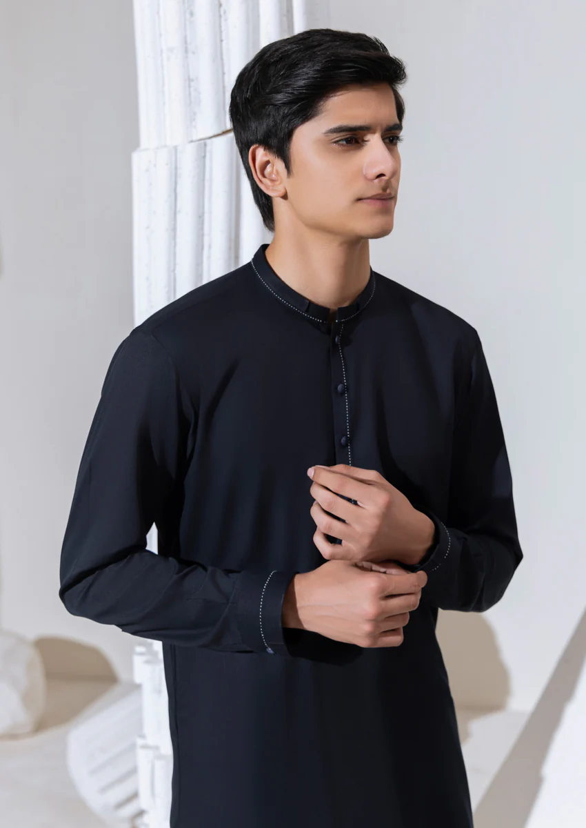 N-Blue-Blended-Kurta Trouser - (M25KPS2004) - Image 3