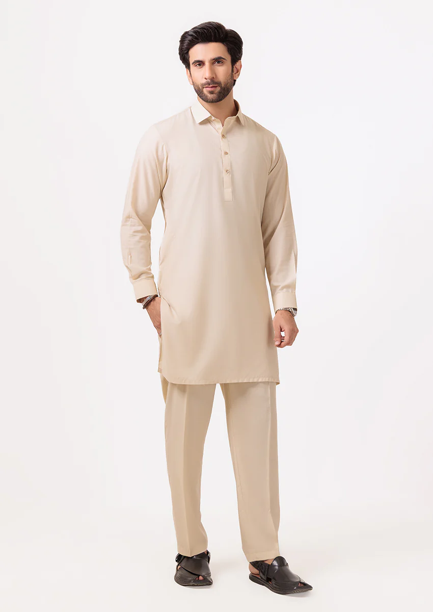 Beige-Blended-Kurta Trouser - (M25KPS2005)