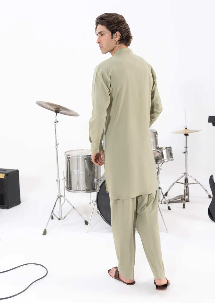 Olive-Blended-Kurta Trouser - (M25KPS2006) - Image 2