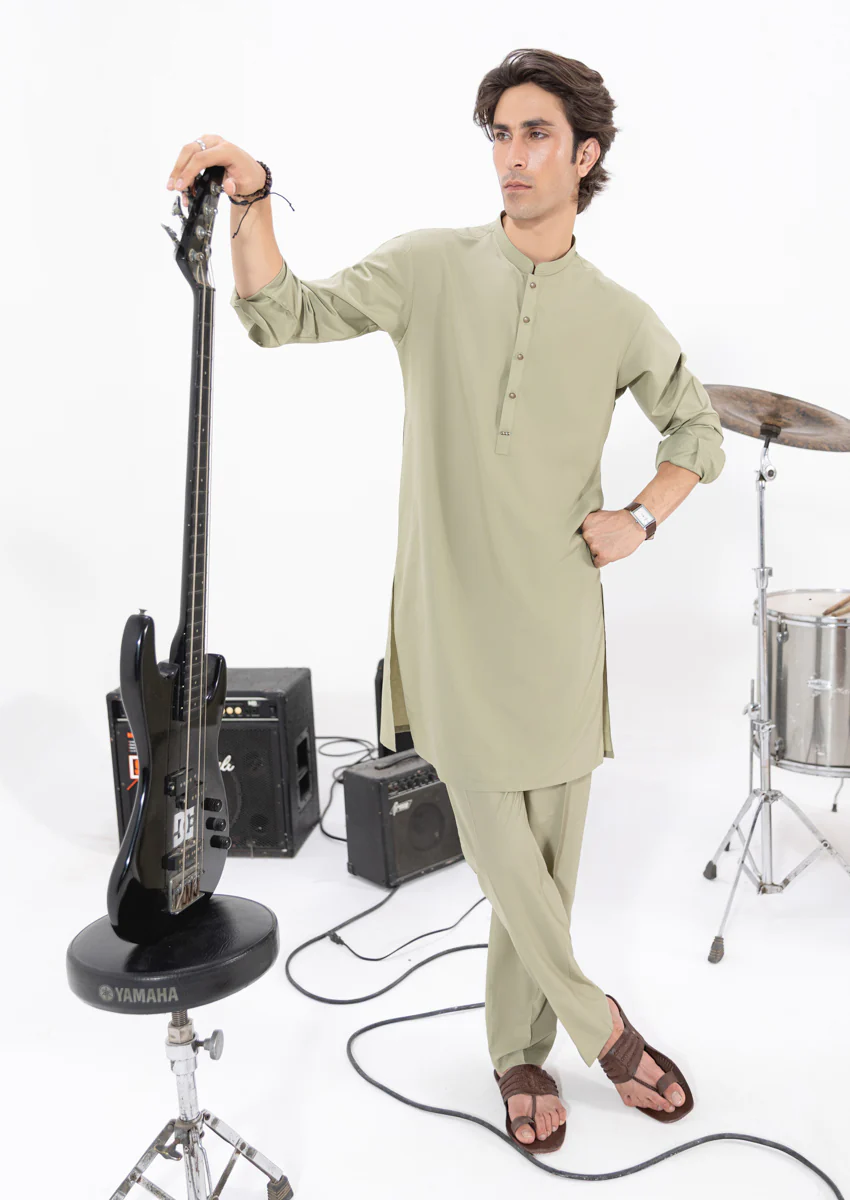 Olive-Blended-Kurta Trouser - (M25KPS2006) - Image 3