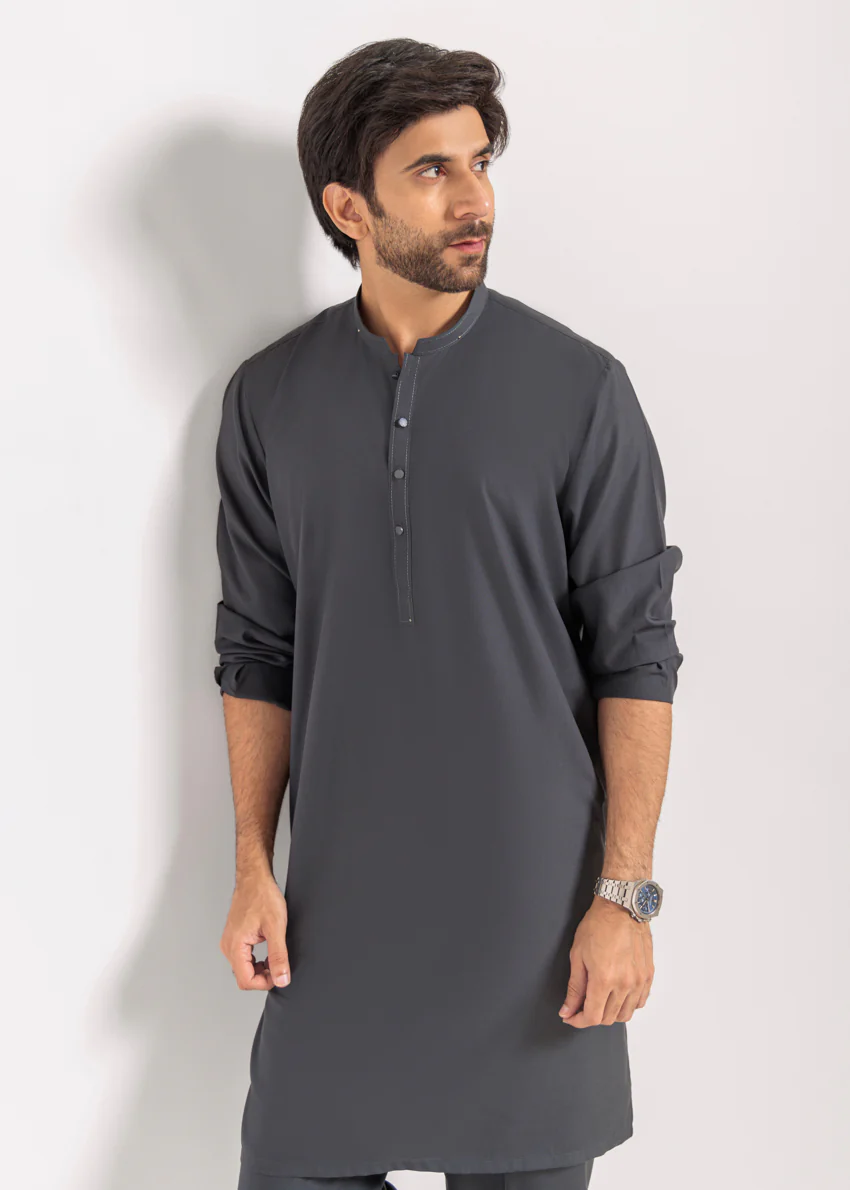 Charcoal-Blended-Kurta Trouser - (M25KPS2007) - Image 3