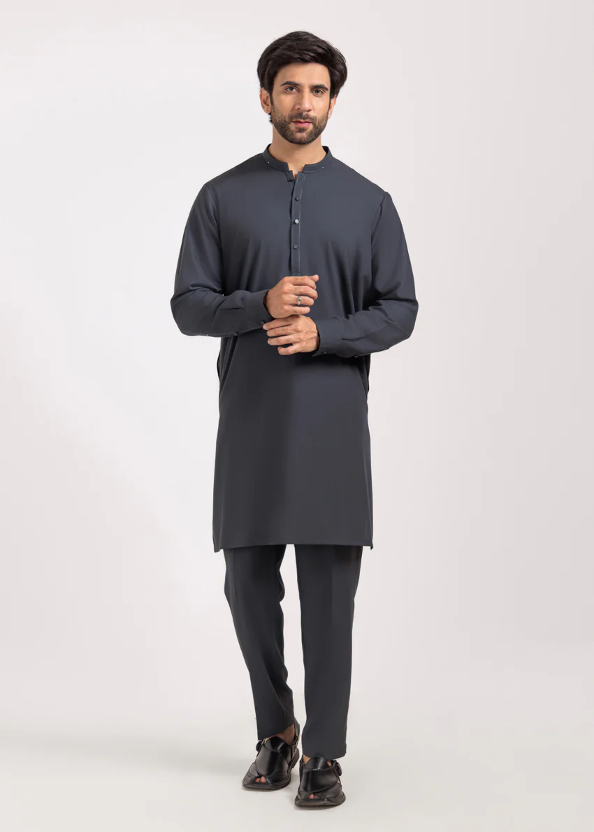 Charcoal-Blended-Kurta Trouser - (M25KPS2007) - Image 5