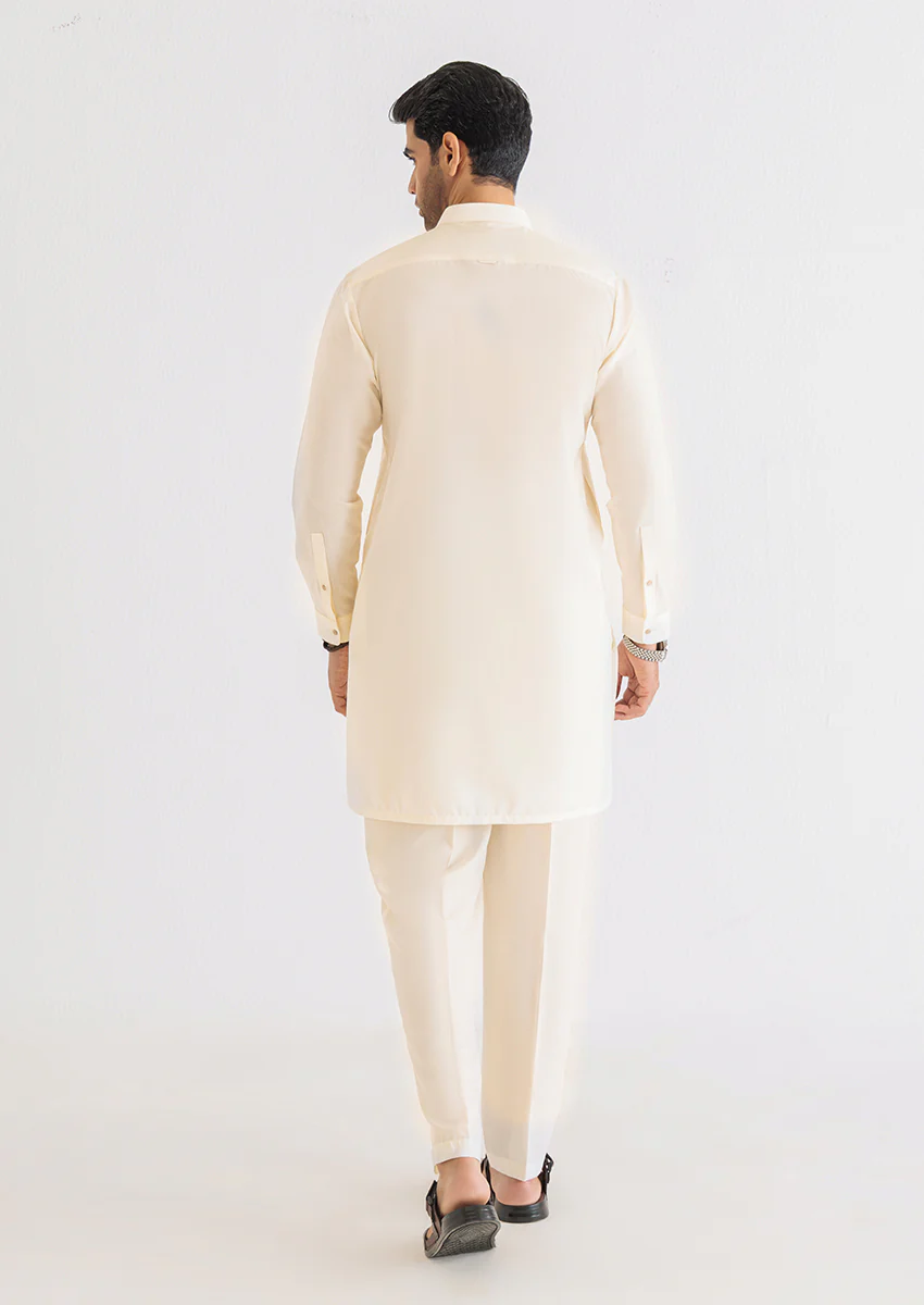Cream-Blended-Kurta Trouser - (M25KPS2018) - Image 2