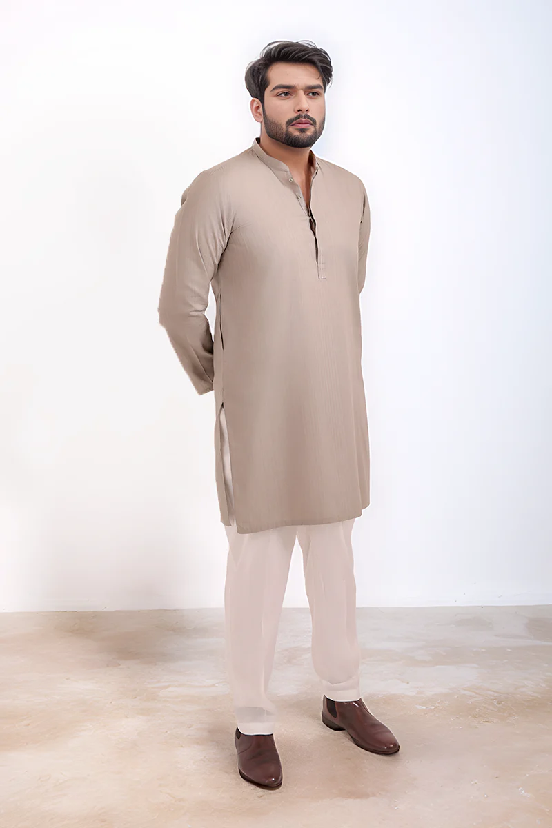 S-Green-Cotton Fancy-Kurta - (M25KUE1039) - Image 2