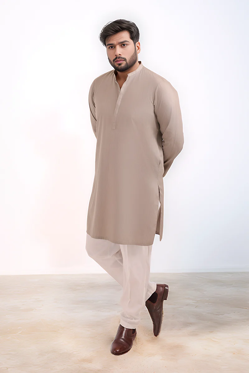 S-Green-Cotton Fancy-Kurta - (M25KUE1039) - Image 4