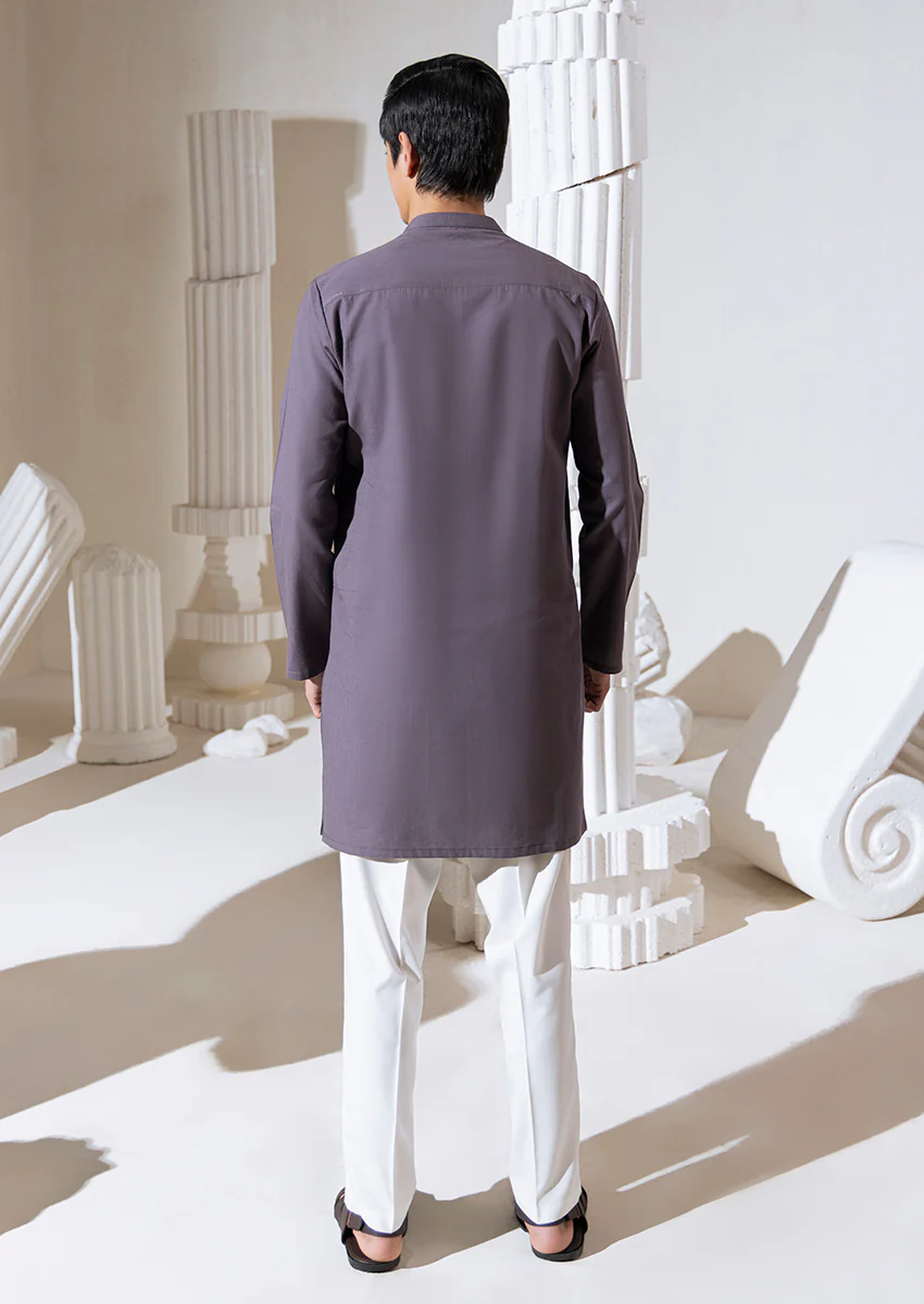 Purple-Cotton Fancy-Kurta - (M25KUE1040) - Image 2