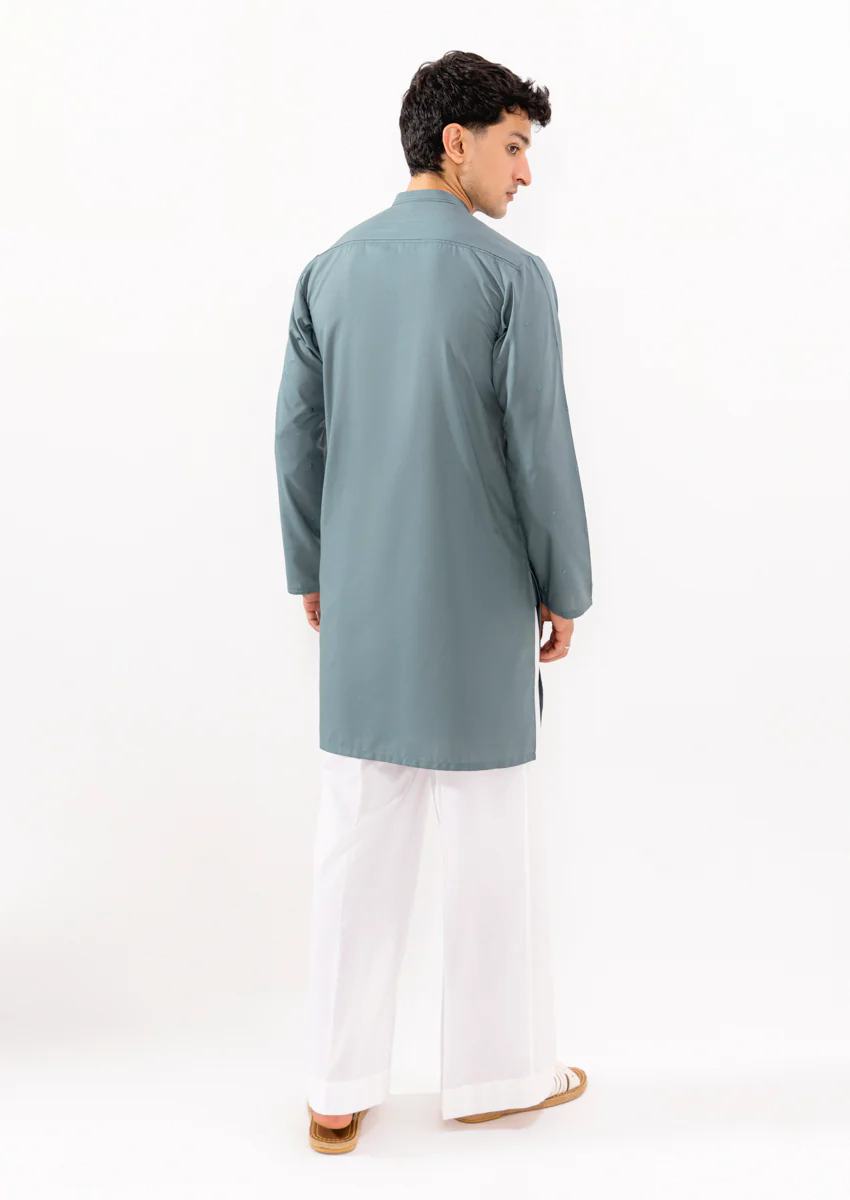 Aqua-Blended-Kurta - (M25KUE1041) - Image 2