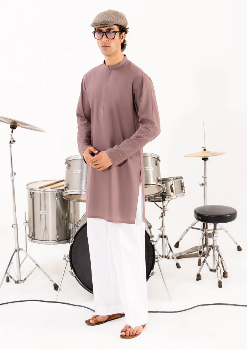 Mauve-Blended-Kurta - (M25KUE1042) - Image 4