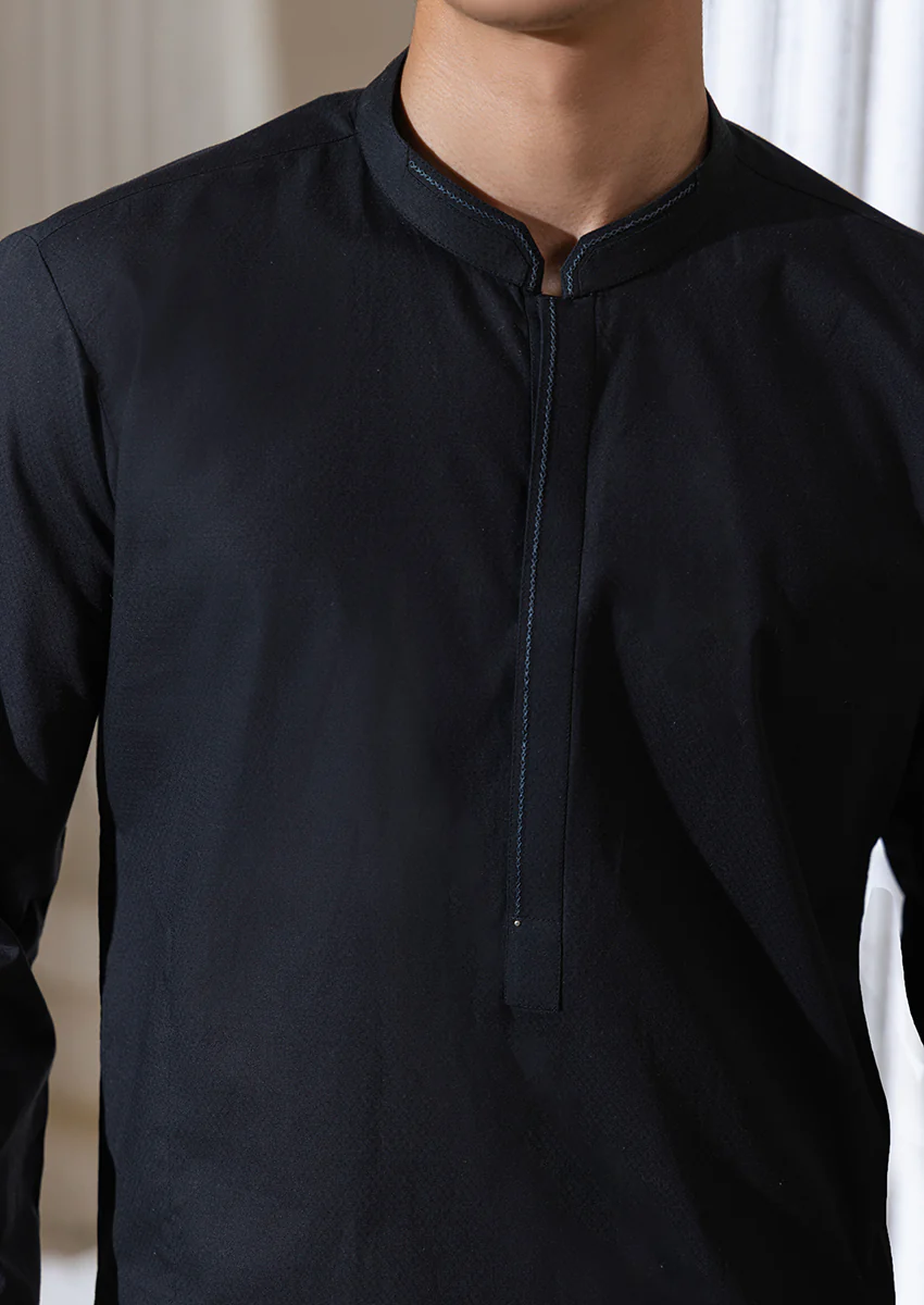 BLACK-BLENDED-KURTA - (M25KUS1005) - Image 5