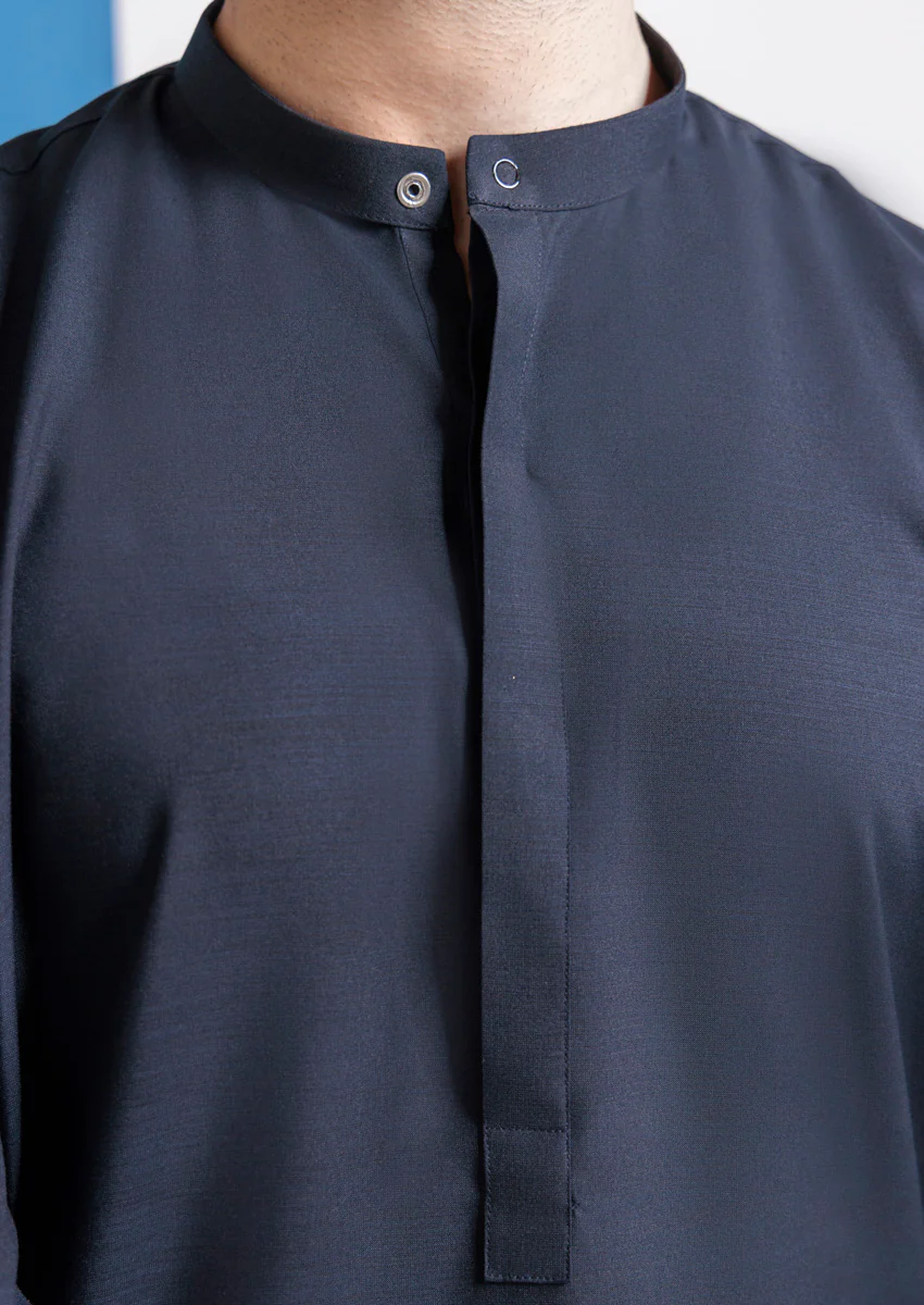 D-Navy-Blended-Kurta - (M25KUS1009) - Image 4