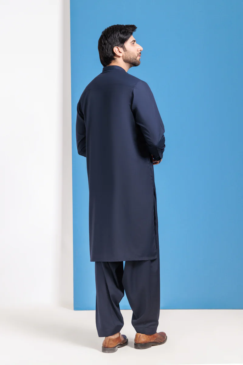 Navy-Blended-Shalwar Suit - (M25SSE2038) - Image 2