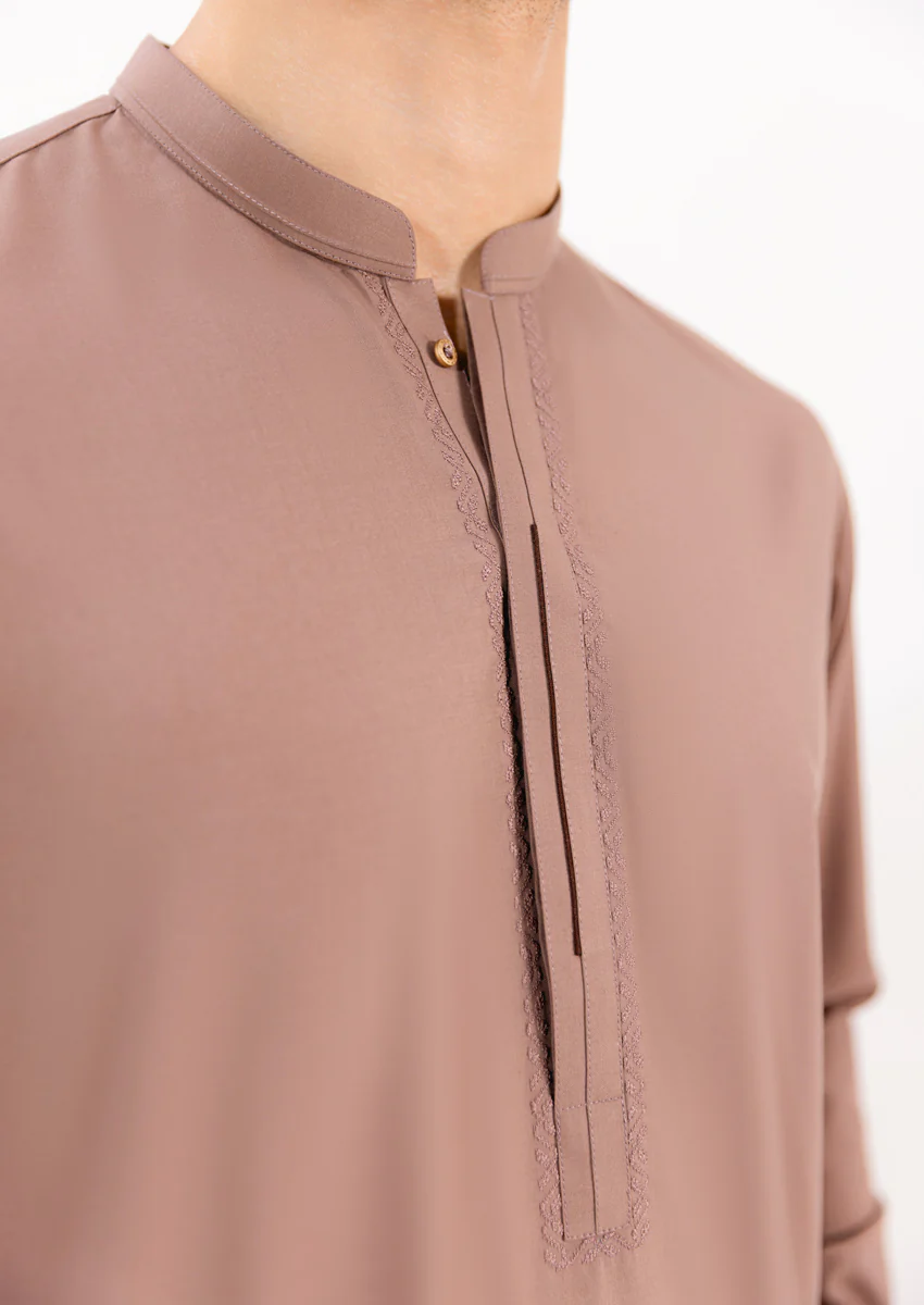 L-Brown-Blended-Shalwar Suit - (M25SSE2057) - Image 5